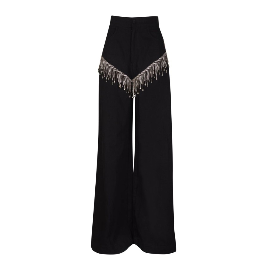 Women Gonçalo Peixoto | Black Wide Leg Pants