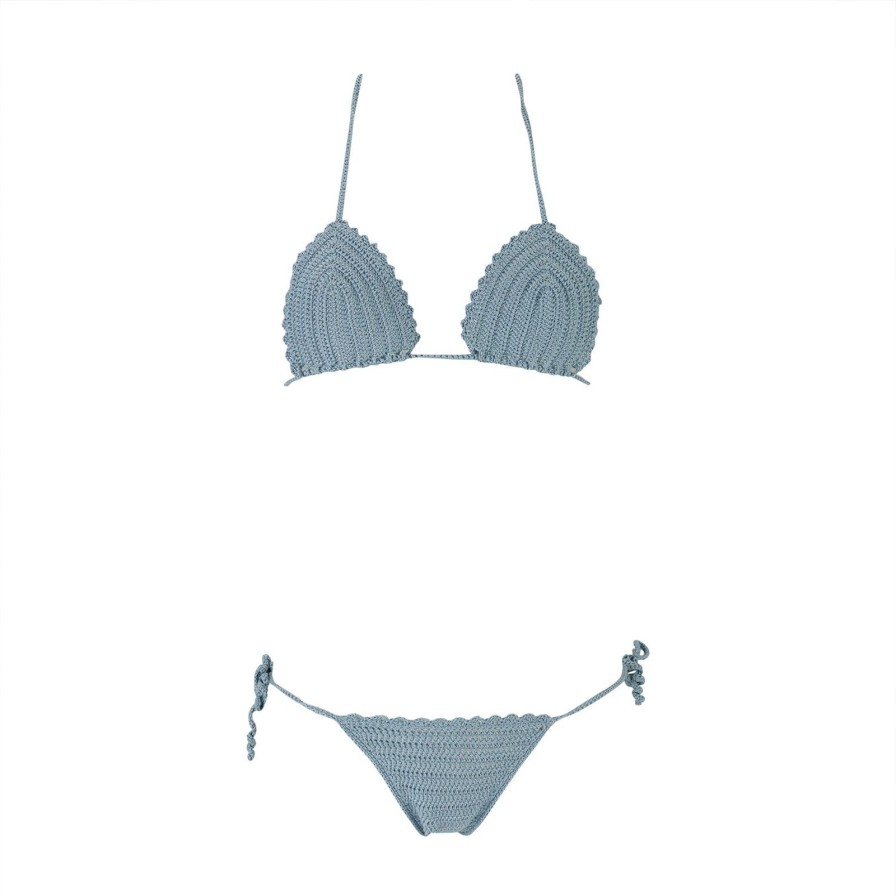 Women Gonçalo Peixoto | Blue Crochet Bikini Set