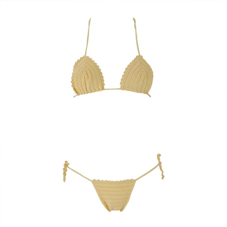 Women Gonçalo Peixoto | Yellow Crochet Bikini Set