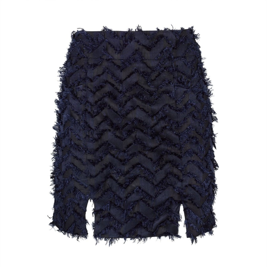 Women Gonçalo Peixoto | Blue And Black Mini Skirt