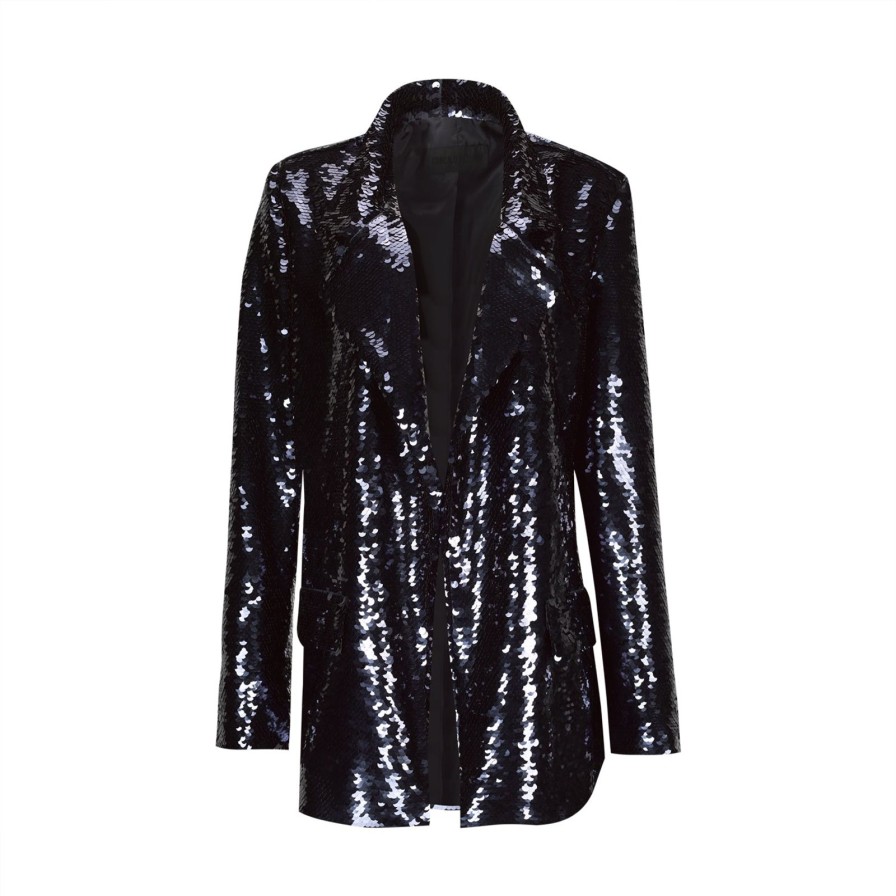 Women Gonçalo Peixoto | Blue Sequins Blazer