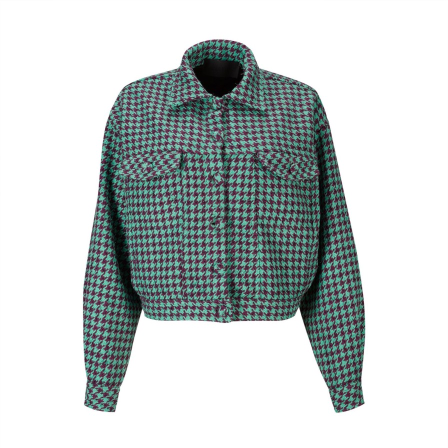 Women Gonçalo Peixoto | Purple And Mint Green Trucker Jacket