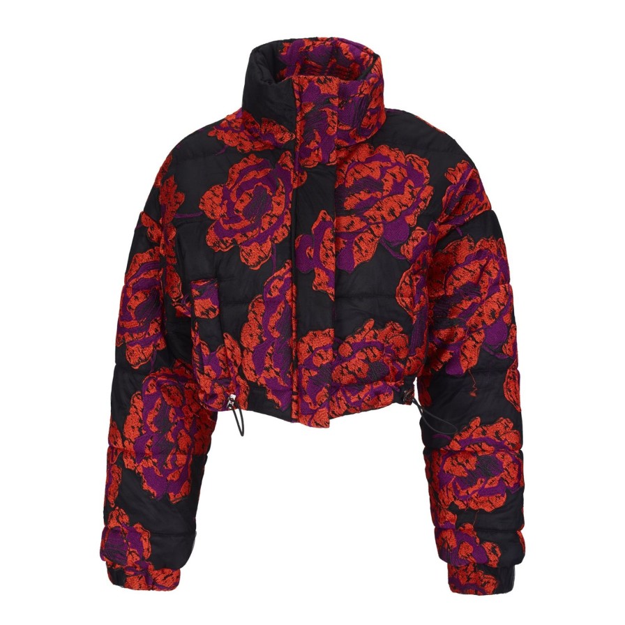 Women Gonçalo Peixoto | Floral Cropped Puffer Jacket