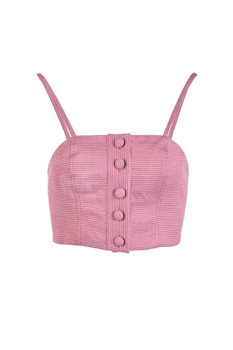 Women Gonçalo Peixoto | Pink Cropped Top