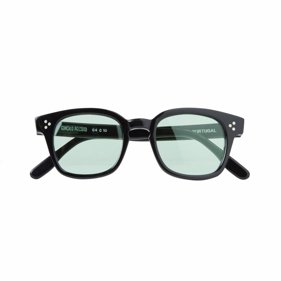 Accessories Gonçalo Peixoto | Black Sunglasses W/Green Lenses