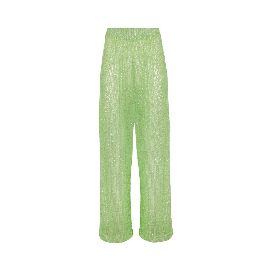 Women Gonçalo Peixoto | Green Sequins Pants