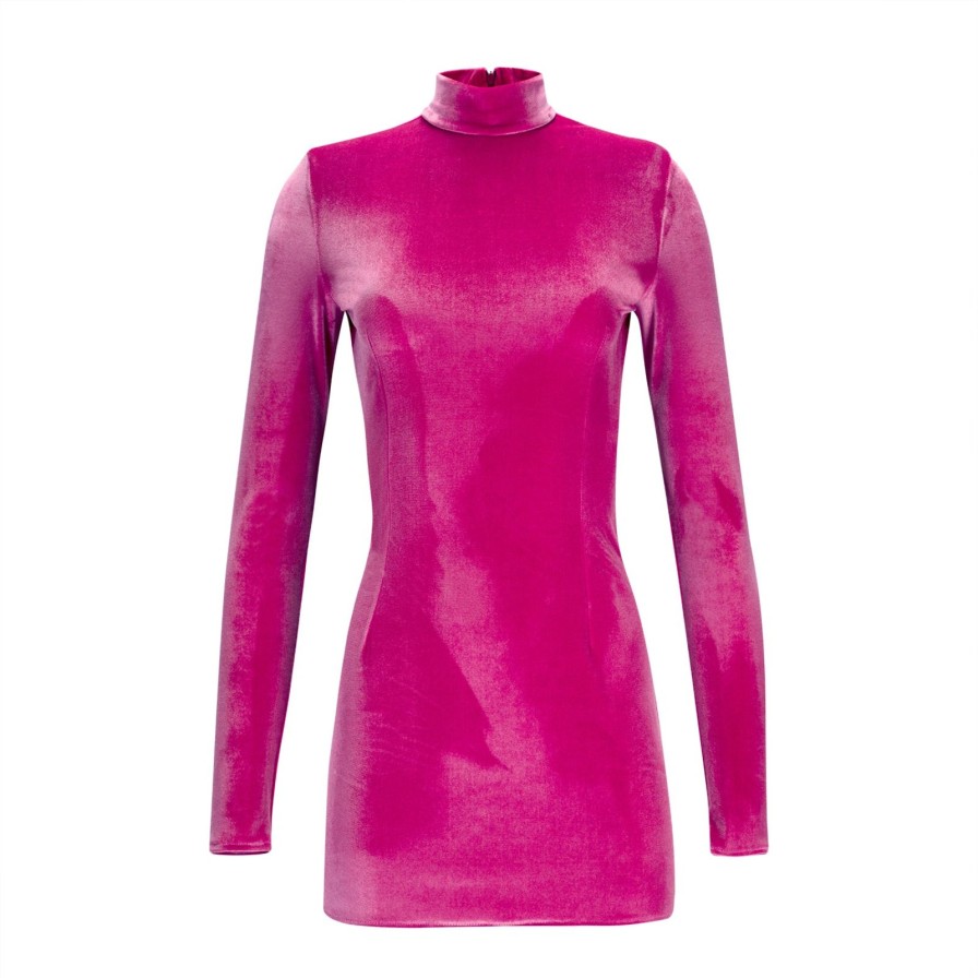 Women Gonçalo Peixoto | Pink Velvet Mini Dress