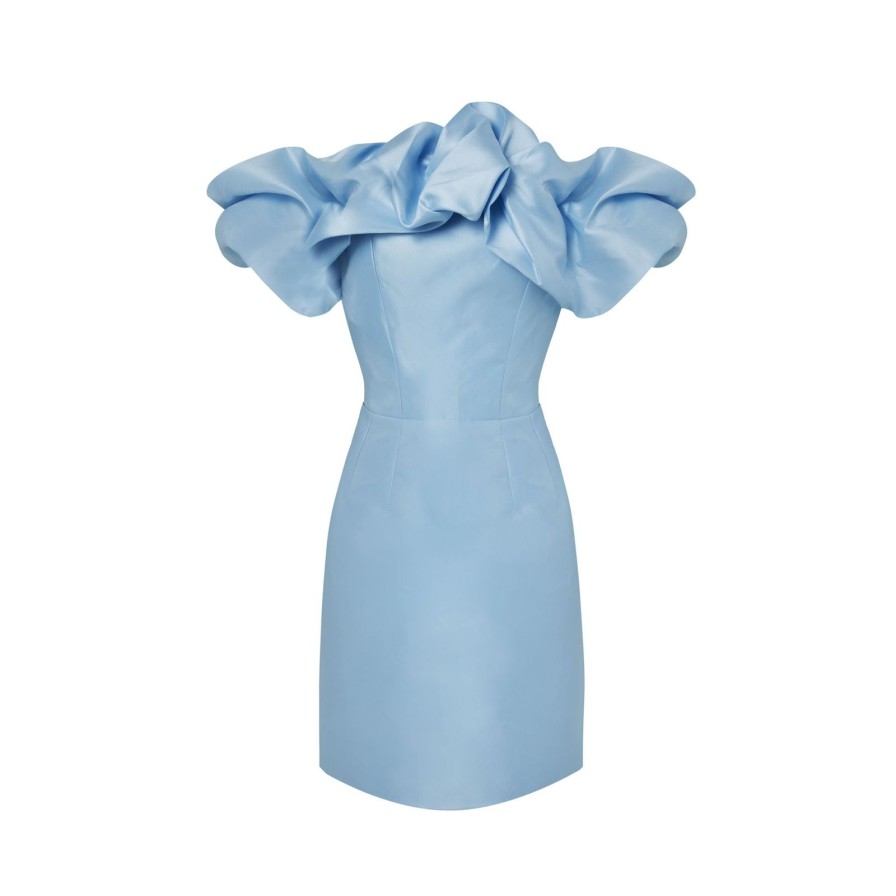 Women Gonçalo Peixoto | Blue Ruffled Dress