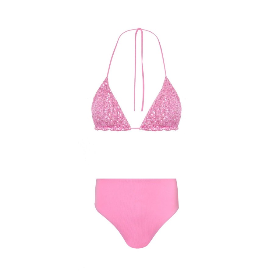 Women Gonçalo Peixoto | Pink Sequins Bikini