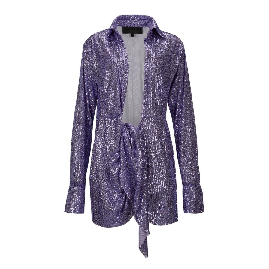 Women Gonçalo Peixoto | Purple Sequins Dress