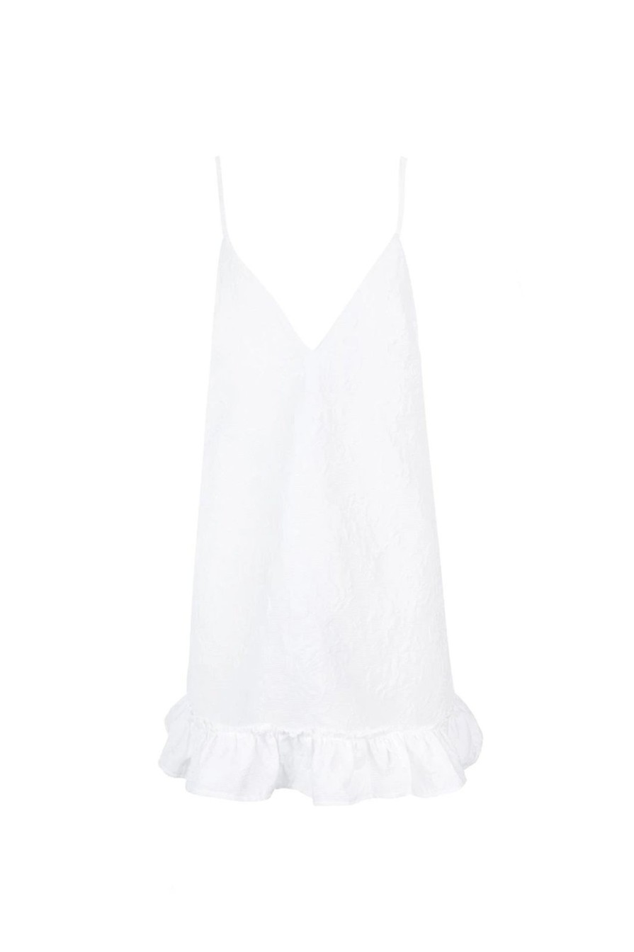 Women Gonçalo Peixoto | White Brocade Dress