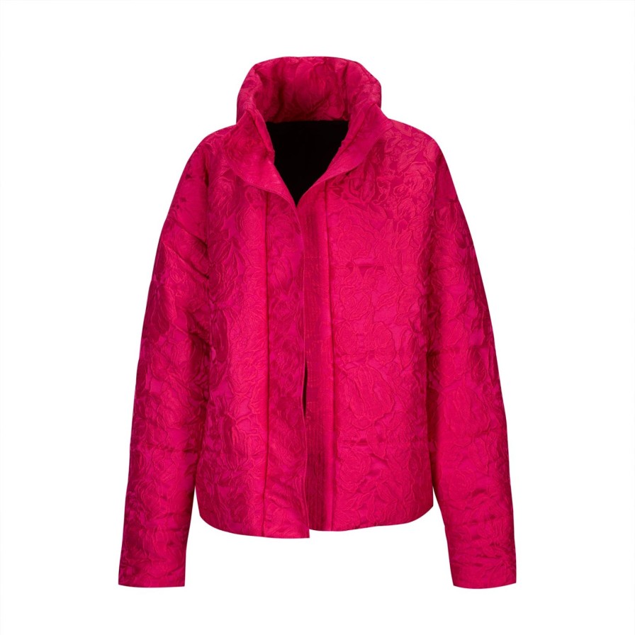 Women Gonçalo Peixoto | Pink Jacquard Puffer Jacket