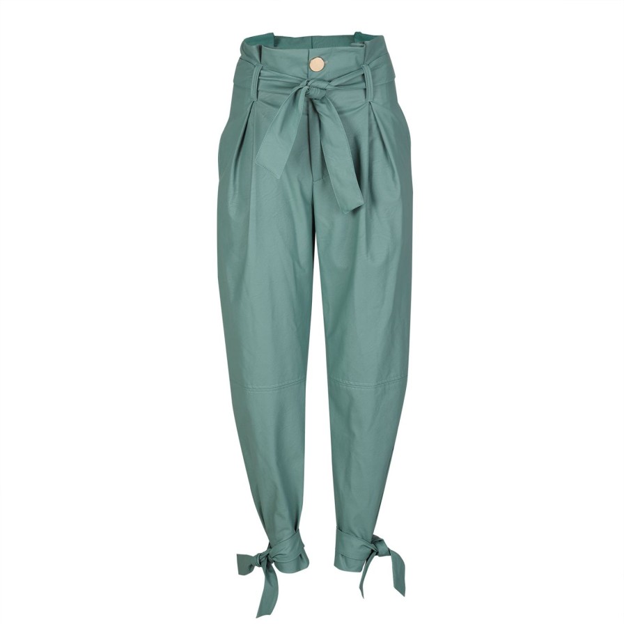 Women Gonçalo Peixoto | Mint Green High Waist Trousers